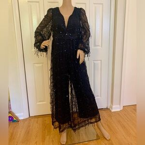 Glam sequined pants suit size XL